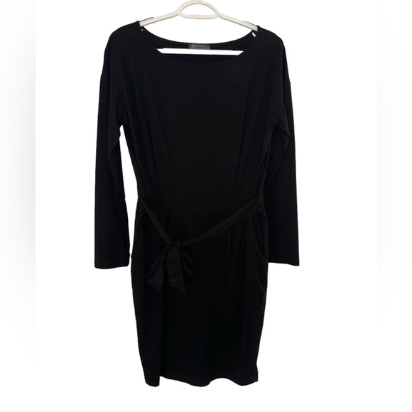 Women’s PrettyGarden Maternity Black Long Sleeve Round Neck Mini Dress. Size L. - Picture 10 of 16